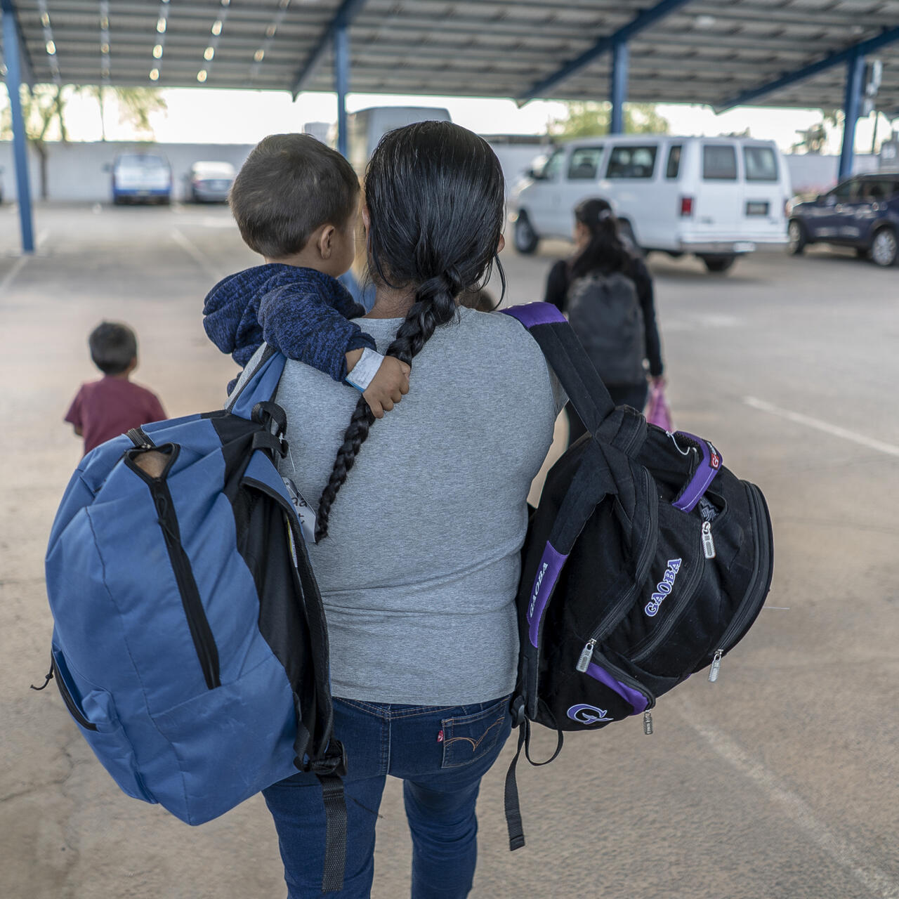 Asylum seeking family from Central America