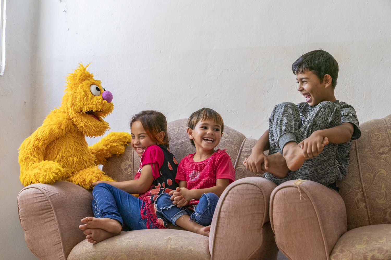 'Ahlan Simsim' features new Muppets with stories and experiences refugee children can relate to. Jad is a character who had to leave his home. 