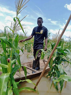 Google Project Early Warning Volunteers assessing flooding damage on farm