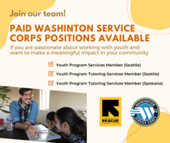 Posting for Washington Service Corps IRC Youth Program Positions