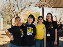 Group shot of four IRC employees in Phoenix.