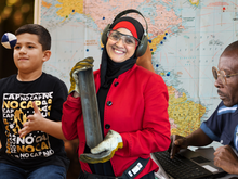 IRC in clients in school, taking courses, and participating in workshops