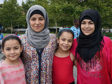 The daughters of family resettled in Baltimore from Syria