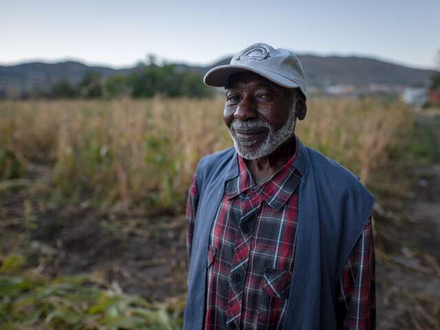 Omar, a Sudanese farmer in Salt Lake City