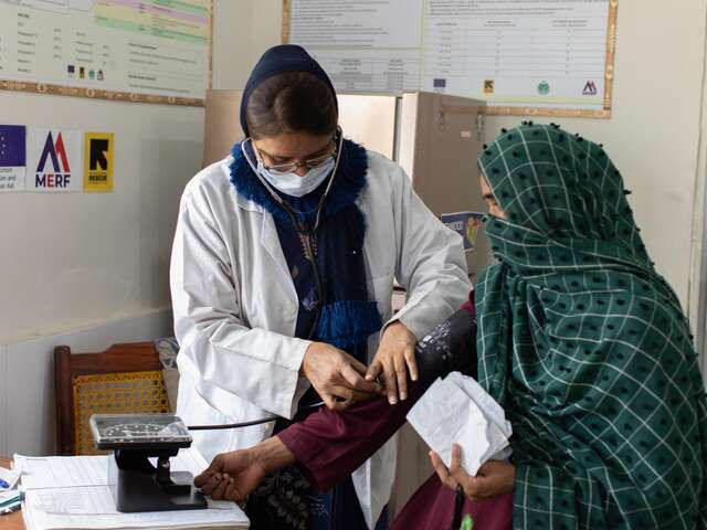 District Khairpur, Pakistan. Activities at the Maternal, Newborn and Child Health Centre (MNCH) where IRC and its implementing partners provide medical services to marginalized communities in Sindh.