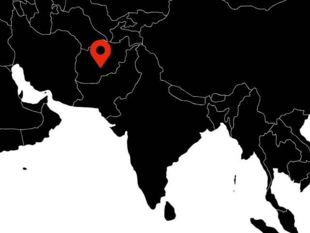 Map showing where the earthquake hit Afghanistan.