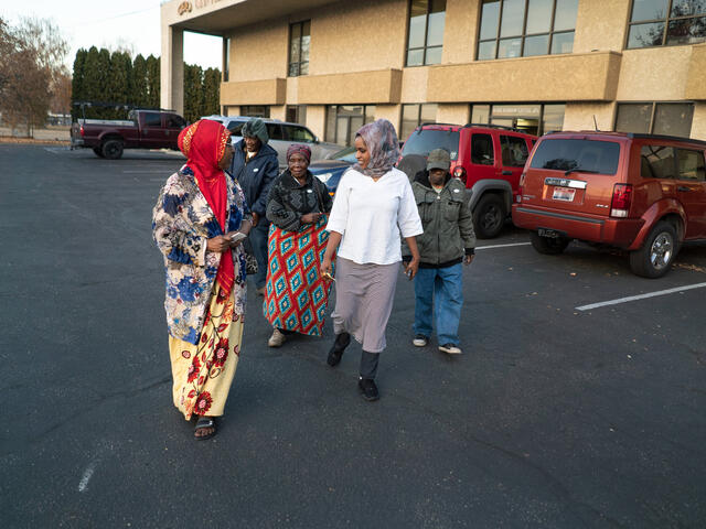 Ramah, a Somali refugee, votes for the first time in Nov. 2019 in Boise