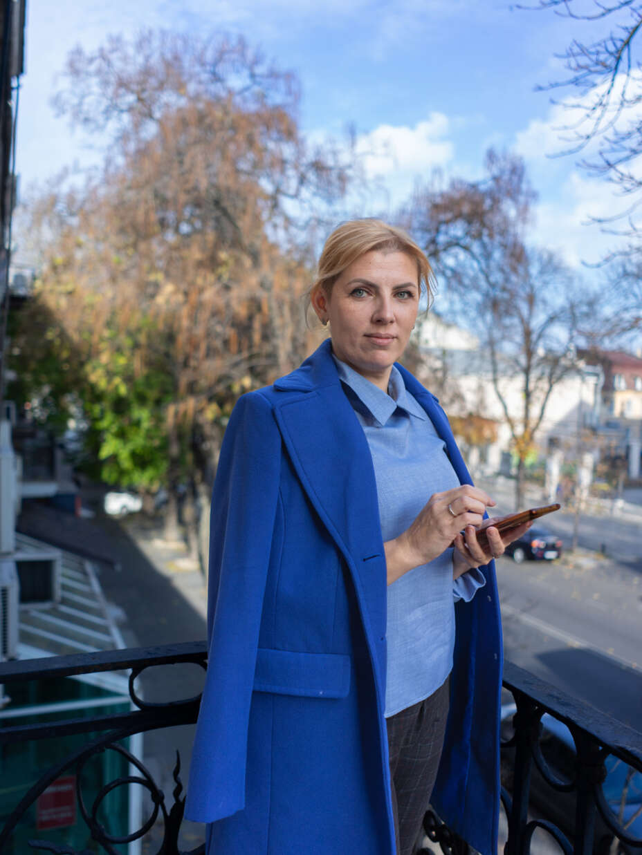 Odesa, Ukraine. A portrait of Anna Lukina, an IRC client, a displaced woman, and an activist