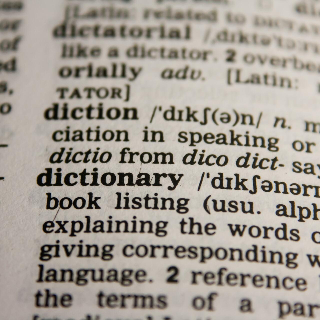 Image of a dictionary