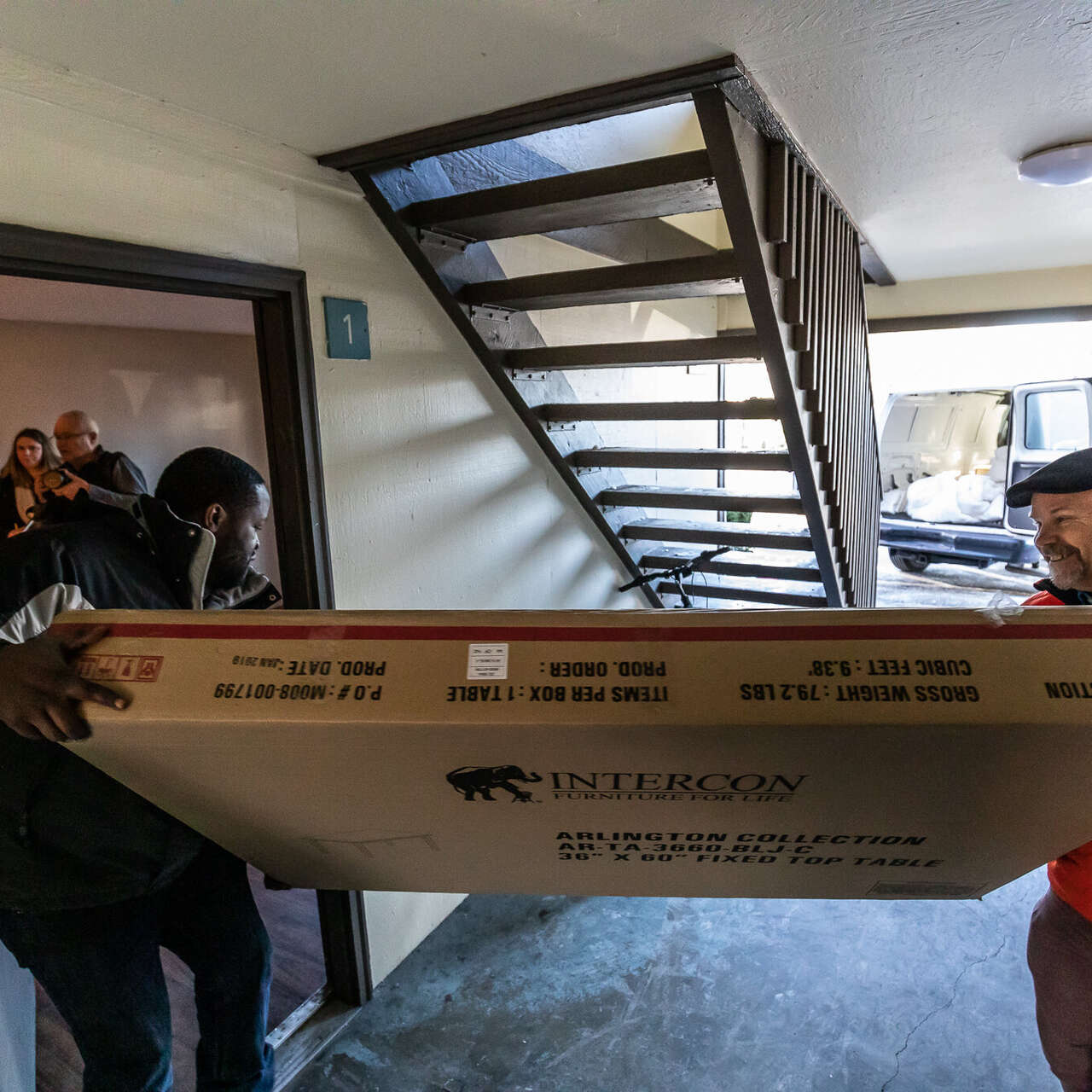 Furniture delivery to a clients house