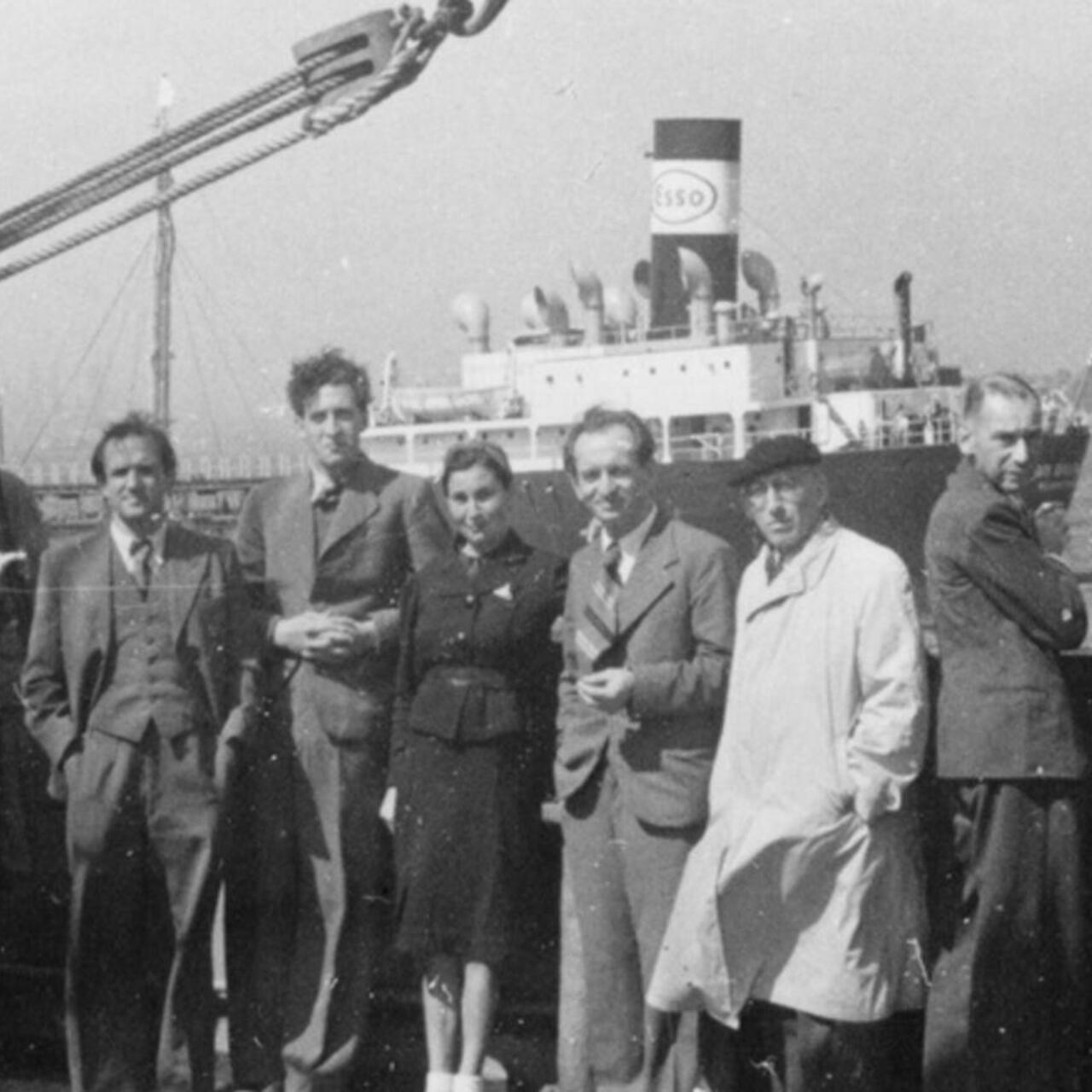 European refugees assisted by the Emergency Rescue Committee on board the 'Capitaine Paul-Lemerle,' a converted cargo ship sailing from Marseilles to Martinique, 25 March 1941.