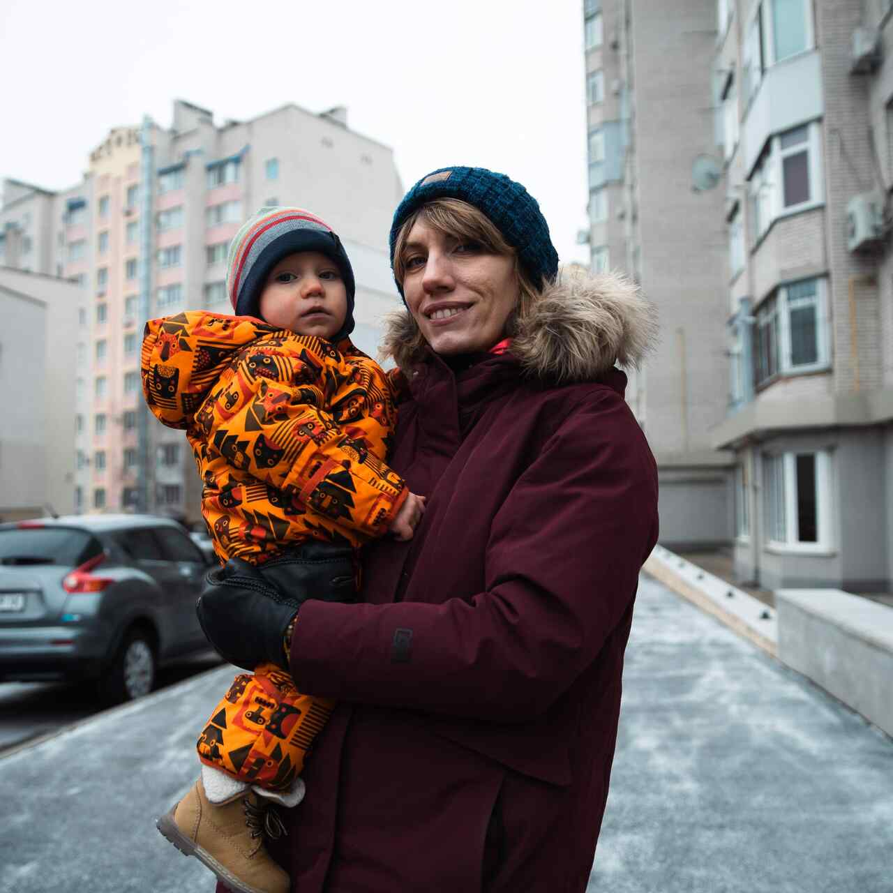 24 January 2023 - Vinnytsia, Ukraine. Pronina Natalya, 40, and Pronin Danylo, 1, her second son.