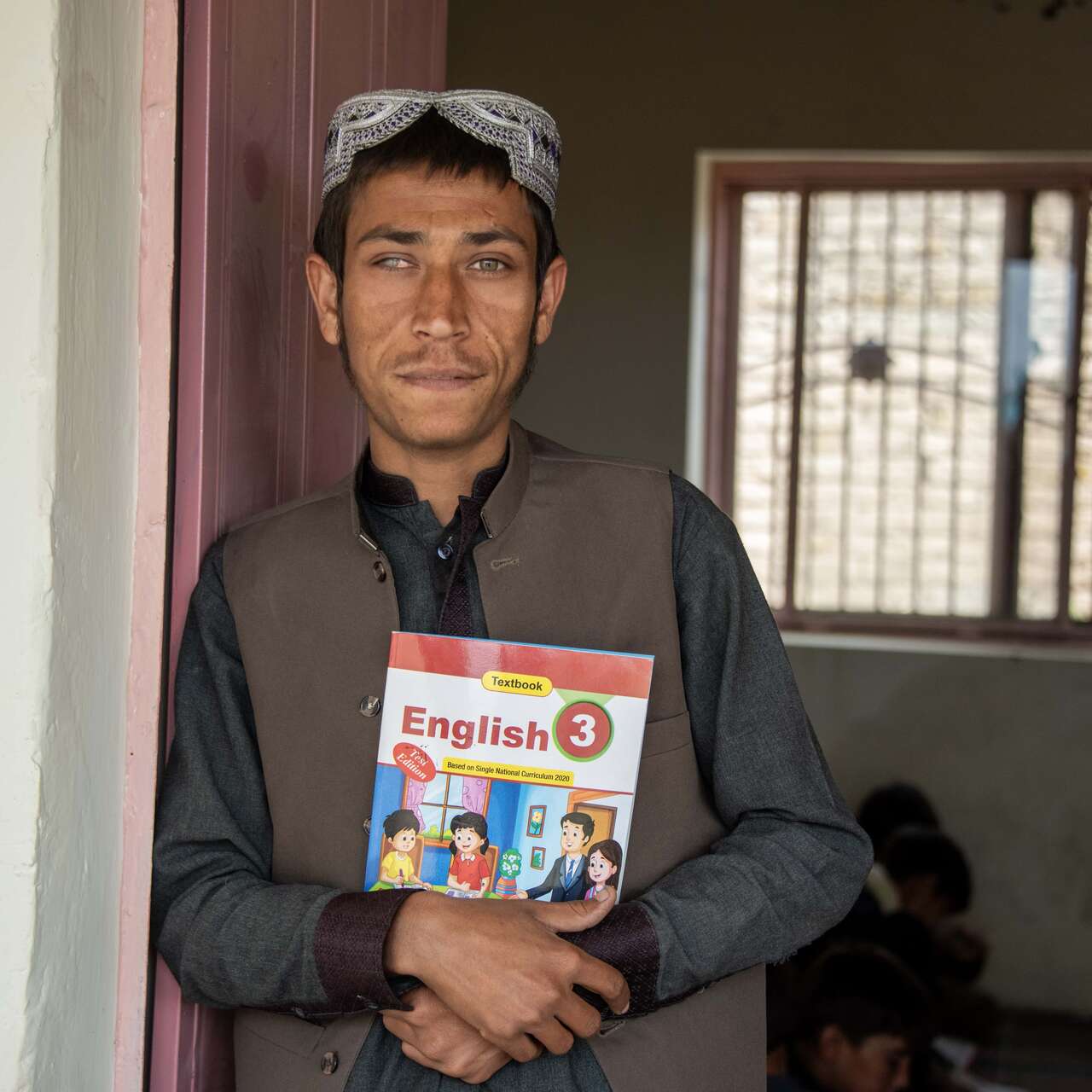 26 April 2024 - Chaman, Pakistan. 16-year-old Naiko is a student at the Govt Boys Middle School in Killa Malik Abdul Rehman Village. He was part of IRC's Accelerated Learning Program (ALP), which caters to out-of-school children to help them catch up and enroll in school. All of the students in this institution belong to low-income, marginalized families, and many of them are refugees.