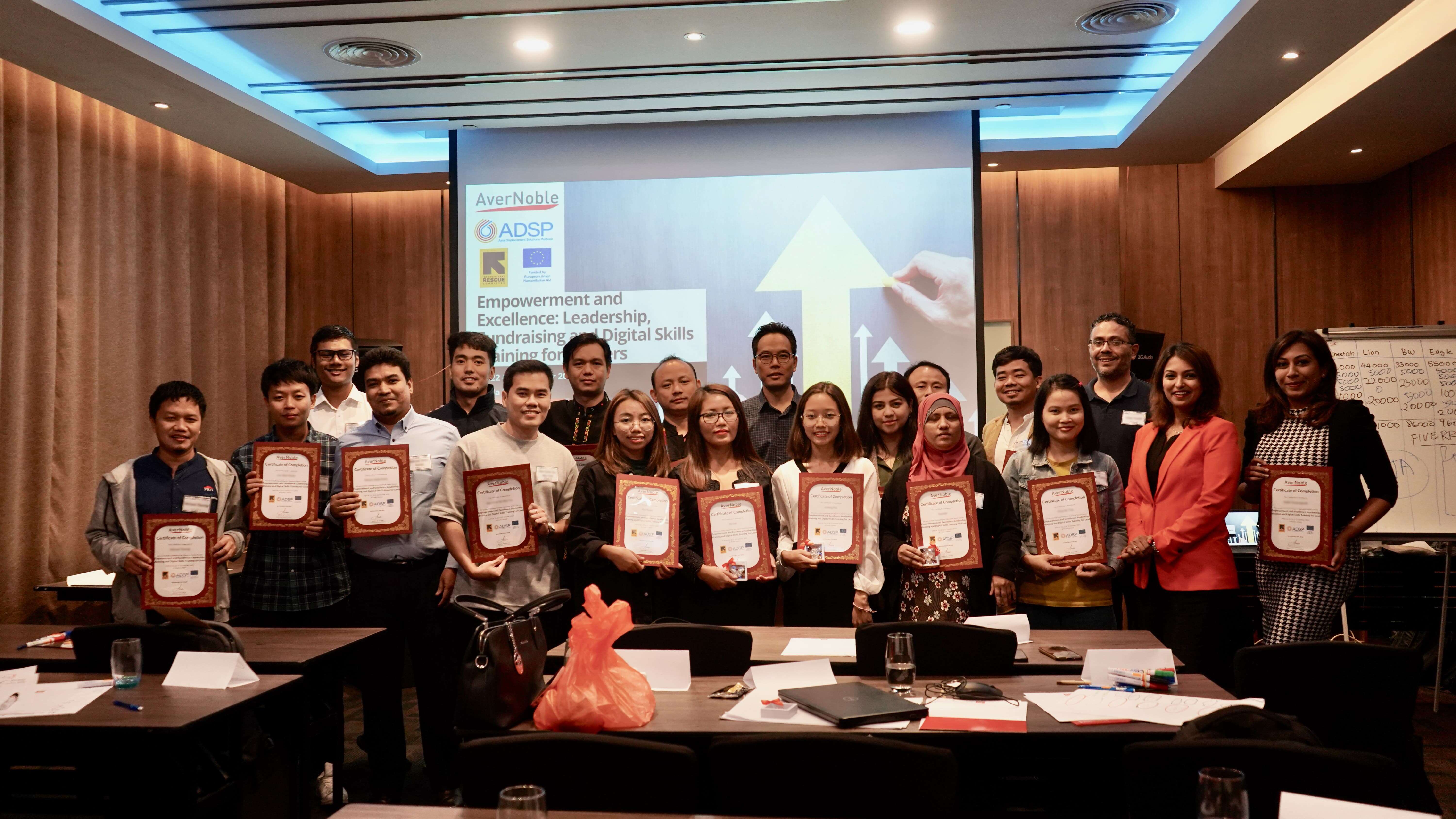 21 October 2023 - Kuala Lumpur, Malaysia. Participants, who are refugee community leaders, are attending a three-day IRC and ADSP-led training program titled "Empowerment and Excellence: Leadership, Fundraising, and Digital Skills". 