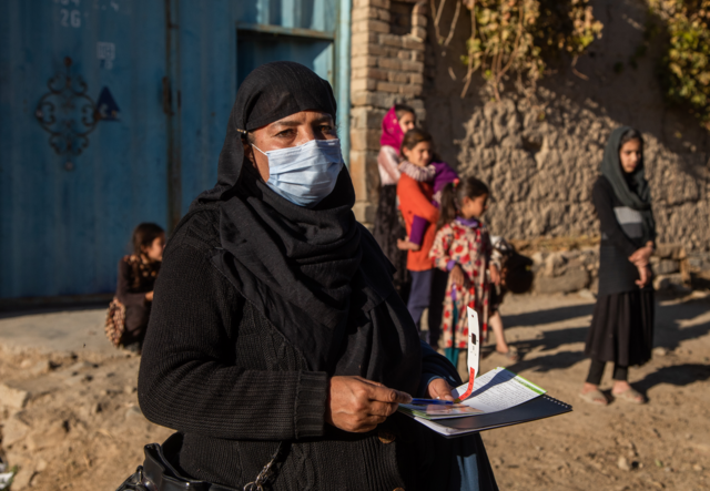 Nazo* is an IRC community health volunteer who goes door to door to visit mothers living within her community to educate them about how to prevent their children from becoming malnourished and from contracting other diseases.