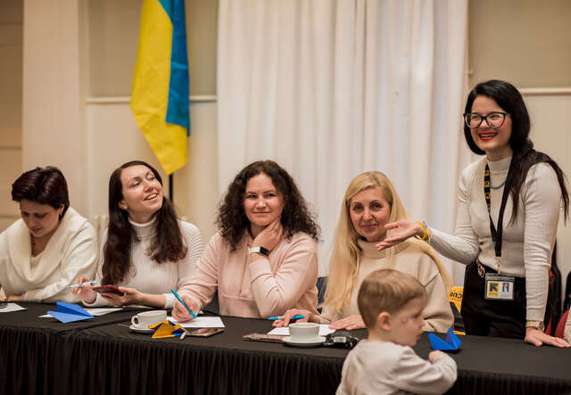 Ukranian Clients at Graduation Event for IRC Courses