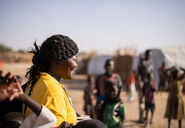 RESCUE:s medarbetare på Ambelia flyktingläger i östra Chad. 