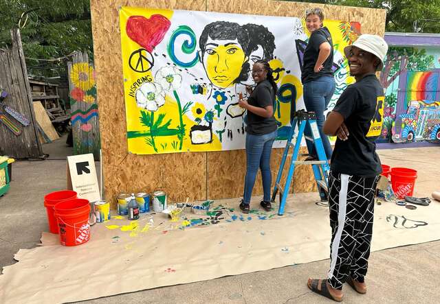 IRC Abilene contributes to World Refugee Day Interactive Mural