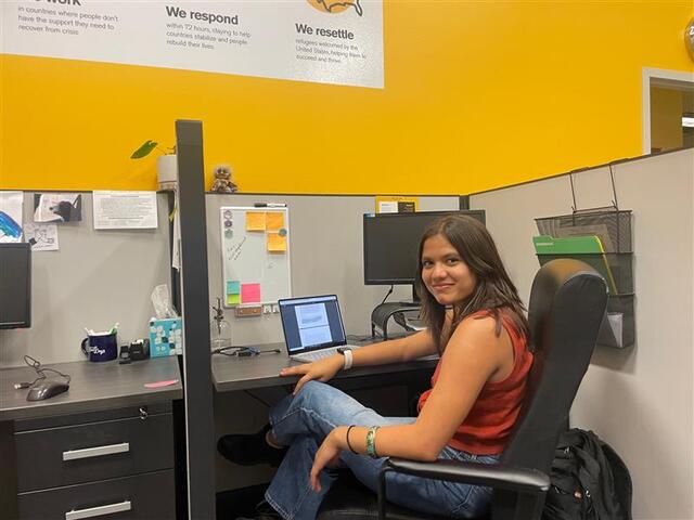 Bank of America student leader, Anika Rao, is serving the IRC as a digital inclusion intern this summer.