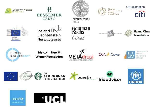 A list of the IRC Hellas' Donors and Supporters