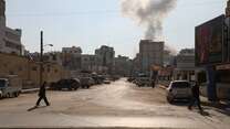 Rising smoke clouds from the airstrikes fill the sky over Idlib, Syria crowded with hundreds of thousands of civilians.